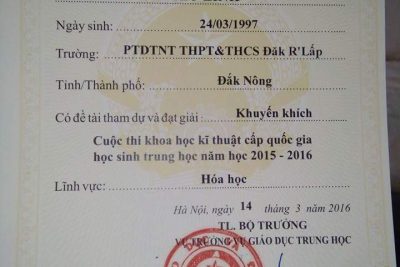 Cuộc thi khoa học kỹ thuật dành cho học sinh trung học cấp Quốc gia khu vực phía Nam năm học 2015-2016